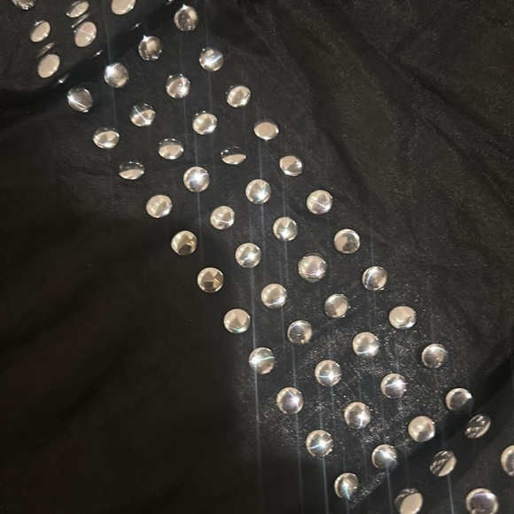 Black scarf with nail head studs - Picture 6 of 6